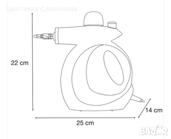 Solac LV1301 Steam Jet 2.1 Eco, Преносима пароструйка, бяла, 1050 W, снимка 6 - Парочистачки и Водоструйки - 48800164