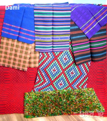 Ръчно тъкан текстил черги, месали, ковьори, престилки, китеник