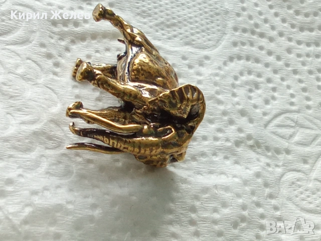 Бронзова фигурка на 🐘 слон 44640, снимка 2 - Колекции - 54173255