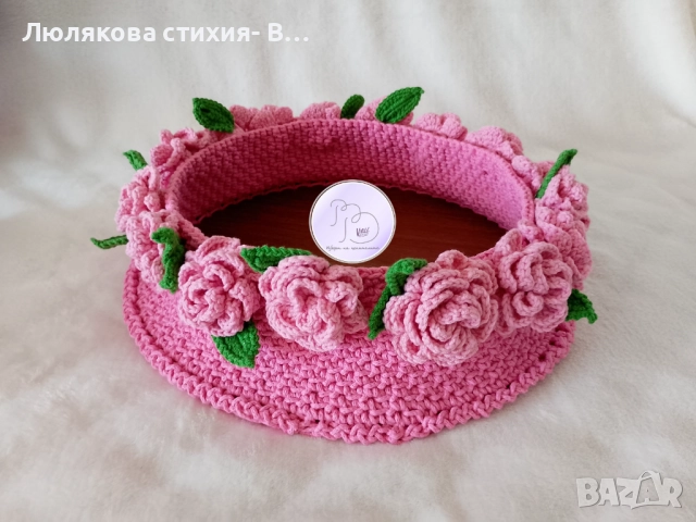 Декоративен панер с рози, снимка 4 - Други - 51621041