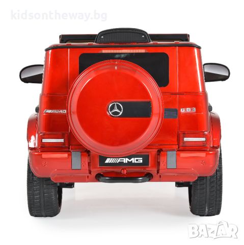 Акумулаторен джип Mercedes G63 червен металик, снимка 4 - Детски велосипеди, триколки и коли - 46386776