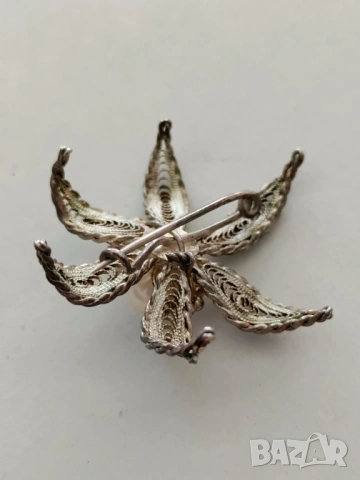 Сребърна брошка, снимка 3 - Други - 53663770
