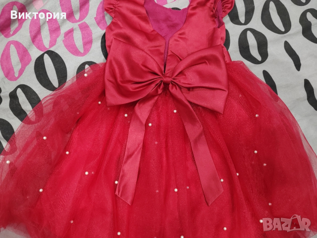 нова коледна рокля с тюл и перлички