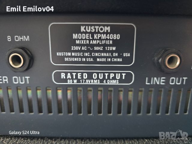 KUSTOM MODEL KPM4080 , снимка 3 - Ресийвъри, усилватели, смесителни пултове - 46350013