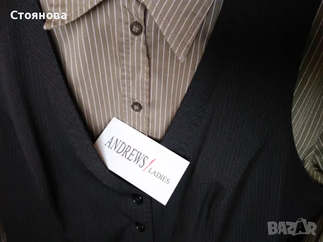 Елегантен дамски къс втален елек, снимка 2 - Елеци - 50189334