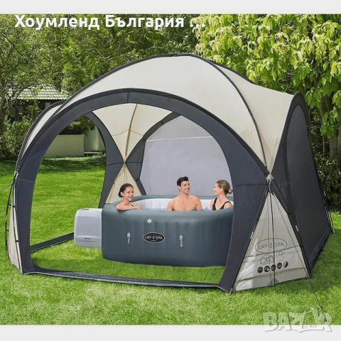 Голяма градинска шатра GAZEBO тента 3.9х3.9м с мрежа, снимка 4 - Къмпинг мебели - 46102472