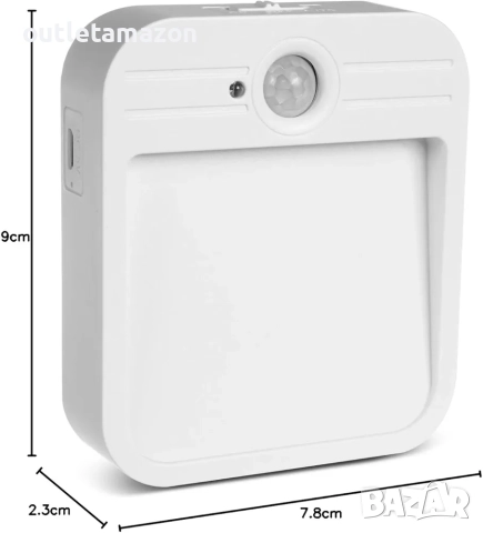 Maclean MCE236 LED лампа с PIR сензор за движение, нощна лампа, USB, акумулаторна , снимка 5 - Лед осветление - 52855905