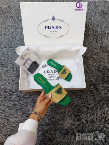 дамска чанта и чехли prada milano , снимка 8 - Чанти - 46939278