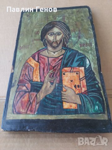 Стара икона , 26.5 х 16см , Антика, снимка 6 - Антикварни и старинни предмети - 45484077