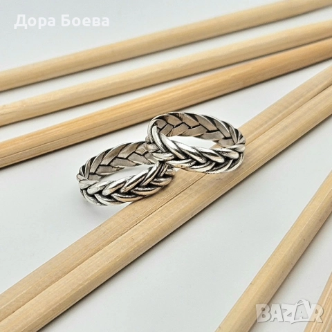 Сребърен пръстен: "Вечност", снимка 2 - Пръстени - 51937355