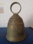 Стара камбана, звънец, бронзова ръчна отливка. Масивна с размери: 21х13см. с ухото, снимка 7