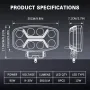 Оригинални Мощни LED Диодни Фарове Халогени за Ролбар на Камион Джип, снимка 2