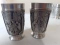 Немски чаши  2 бр. за ракия  от калай Antik *  Vintage, снимка 4