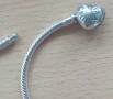 Сребърна гривна тип Pandora, сребро 925, 19 см, снимка 3
