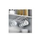 Закачалка за чаши, за кафе, метална, бяла, 28x14см, снимка 1 - Аксесоари за кухня - 45332187