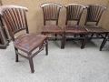 Масивни трапезни столове от тиково дърво, снимка 2