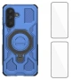 WANLONFENG KJ Калъф за Samsung Galaxy A57 5G - PC+TPU, Скрита стойка, 2 стъкла, Голям отвор, 5 цвята, снимка 4