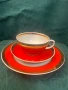 Руски порцелан Дулево/Дульово-чаши за чай/кафе с десертни чинии, снимка 3