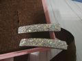 Дълги обеци сребро 925 с розови камъчета сваровски, снимка 2