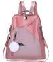 Розова непромокаема раница /чанта,с една преграда, снимка 1