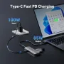 Нов USB-C хъб 10Gbps с 4 порта и 100W захранване за MacBook, iPad, снимка 8