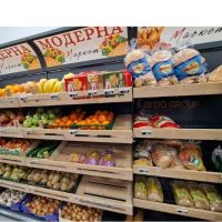 Стелаж за хляб, плод и зеленчук, метален и МДФ рафт, НОВИ!, снимка 2 - Стелажи и щандове - 46099550