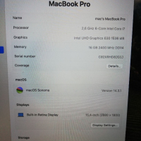Лаптоп Macbook Pro , снимка 6 - Лаптопи за работа - 44975701