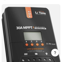 Litime 30 Amp 12V/24V DC вход Bluetooth MPPT контролер за слънчево зареждане, снимка 1 - Друга електроника - 45005868