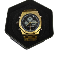Водоустойчив Луксозен метален часовник, снимка 1 - Мъжки - 44967428