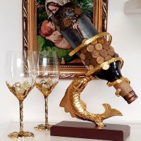 Златна Риба с бутилка за юбилей - 40, 50, 60, 70 или 80 години, снимка 14 - Подаръци за юбилей - 35946314