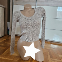 Дамска блузка с копчета отпред, С, снимка 1 - Блузи с дълъг ръкав и пуловери - 45046160