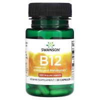 Swanson Витамин B12, 500 mcg, 30 капсули, снимка 1 - Хранителни добавки - 45531384