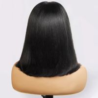 Черна лейс фронт естествена коса перука на път, снимка 4 - Аксесоари за коса - 45394422