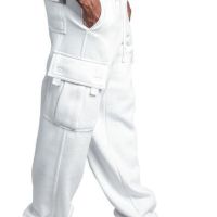 Мъжки едноцветни карго панталони с много джобове и свободна кройка, 4цвята , снимка 11 - Панталони - 45659237