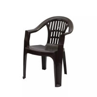 Градински пластмасов стол - Черен, снимка 2 - Столове - 44962778