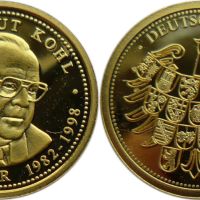 Златна монета "Хелмут Кол" 0.60g 2005, снимка 1 - Нумизматика и бонистика - 45483864