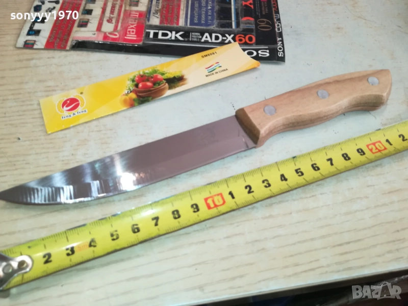 НОВ ОСТЪР НОЖ-ДЪРВЕНА ДРЪЖКА 3110251715, снимка 1