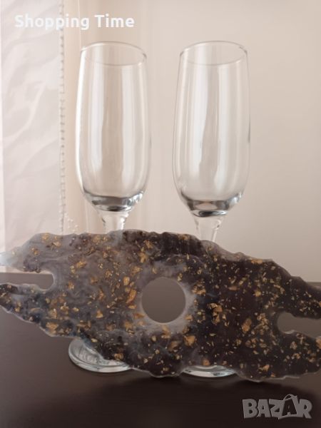 НОВ комплект поставка за чаши ръчна изработка + 2 чаши за шампанско, Спиди, снимка 1