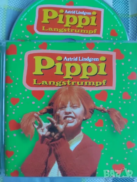Astrid Lindgren – Pippi Langstrumpf - оригинален диск приказка Пипи Дългото Чорапче , снимка 1