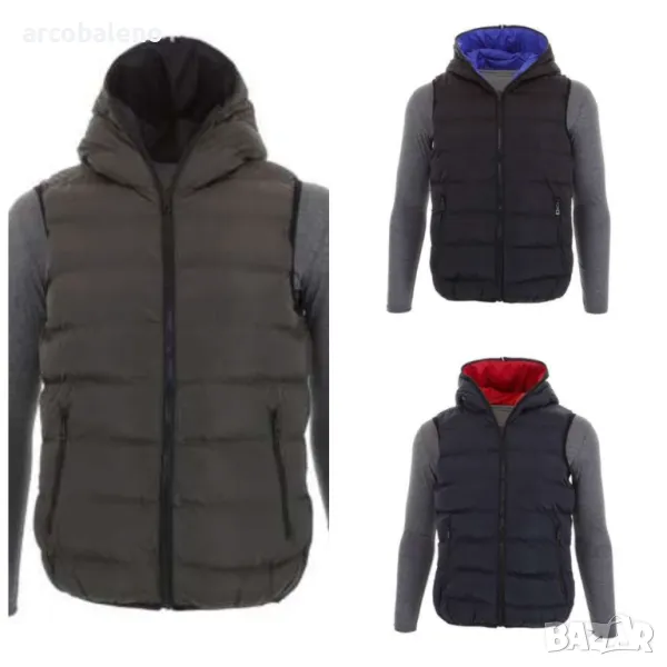 Мъжки реверсивен елек, 3цвята , снимка 1