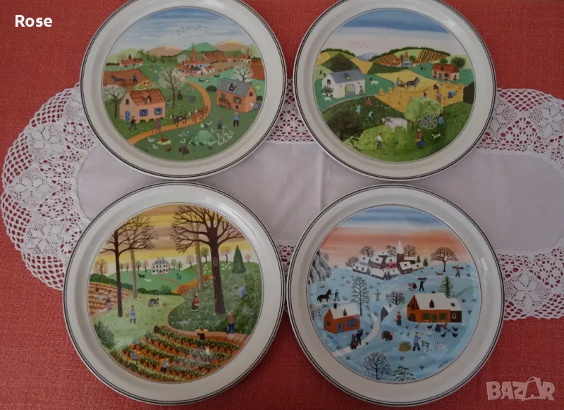 Villeroy и Boch, колекционерски чинии четири сезона NAIF , снимка 1