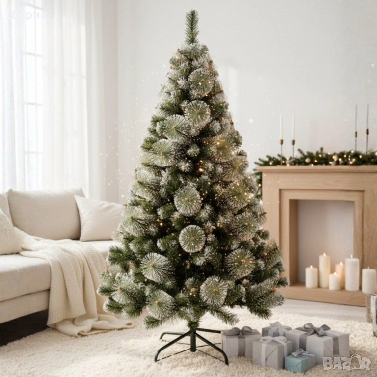 Коледно дърво: 360 клончета - 210см - 30 шишарки, снимка 1