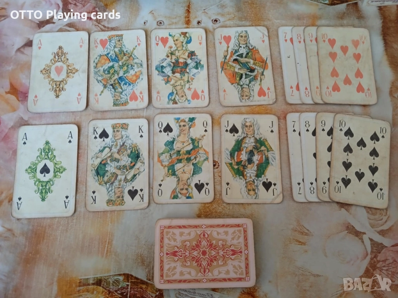 Немски стари карти за игра ROKOKO 160, оригинал COEUR DDR, снимка 1