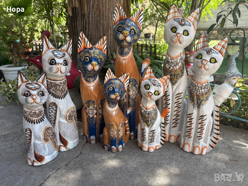 Котка от дърво 50см , снимка 1