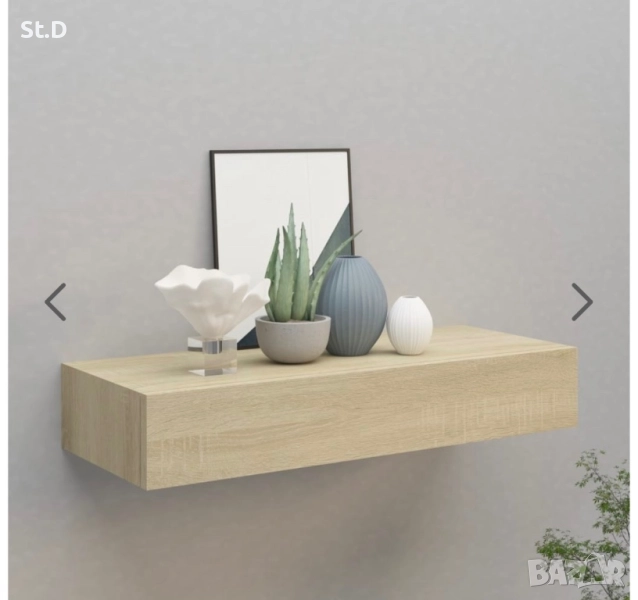 Стенен рафт с чекмедже, снимка 1