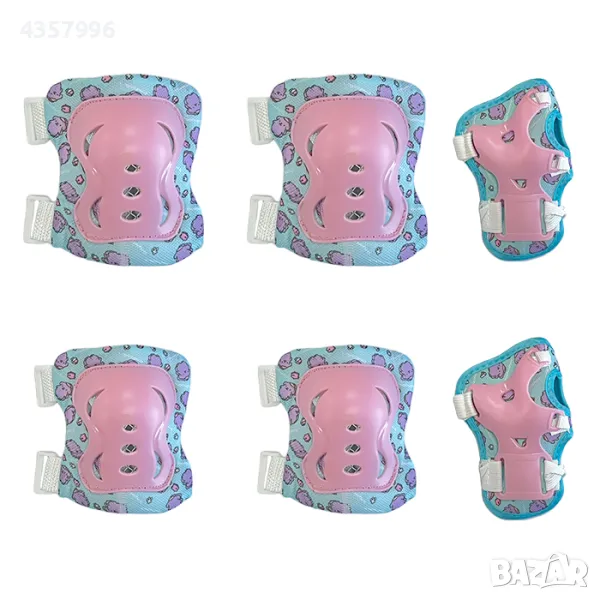 Детски наколенки РА1011 - 6бр / к-т - Розови, снимка 1