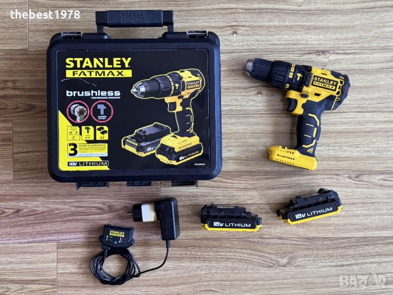 Stanley FatMax 18V Ударен Винтоверт Безчетков+Куфар+Две Батерии, снимка 1