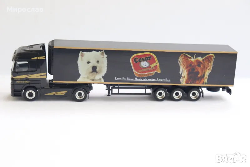 HERPA 1:87 H0 MERCEDES ACTROS КАМИОН TIR МОДЕЛ KОЛИЧКА, снимка 1