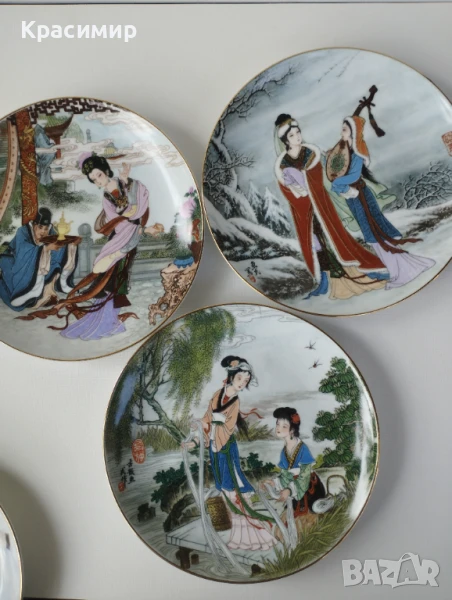 3 бр. японски декоративни чинии 💰 30 лв. за бр./трите за 85 лв., снимка 1