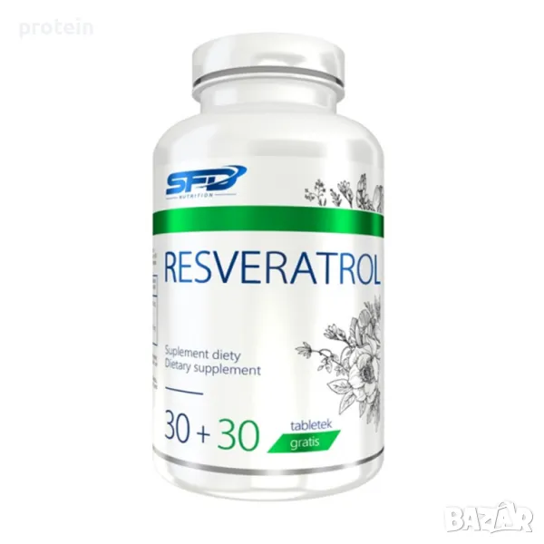 Мощен АНТИОКСИДАНТ→ SFD Resveratrol 60 табл. / Доставка 3 лв!, снимка 1